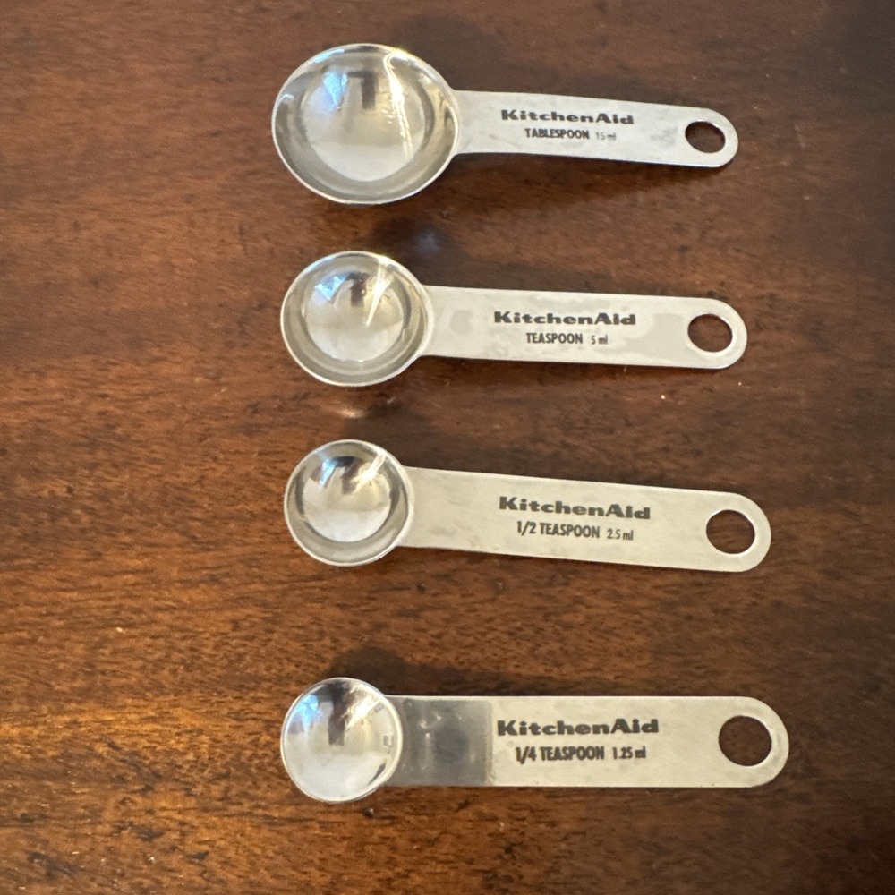 KitchenAid Stainless 4-piece Measuring Spoon Set - NO RING - Picture 6 of 7